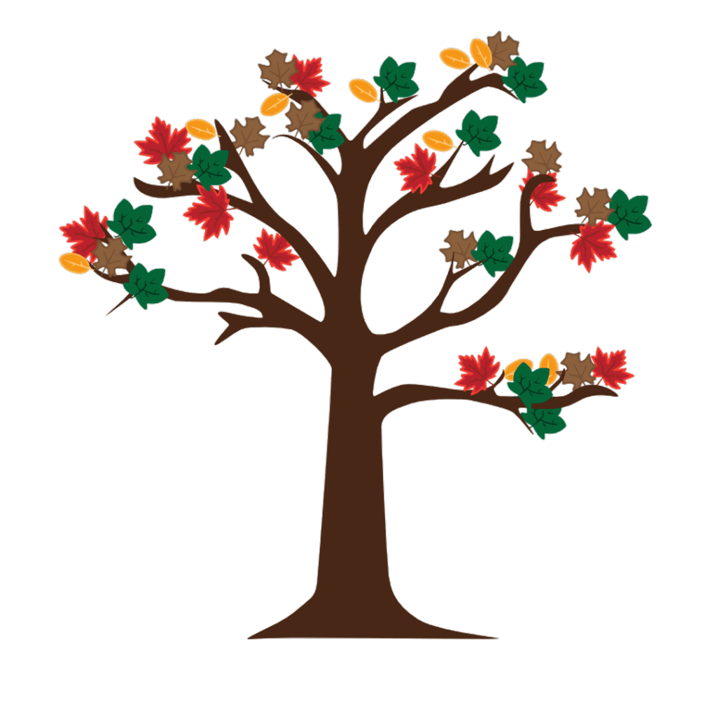 tree with green, yellow, red leaves representing membership